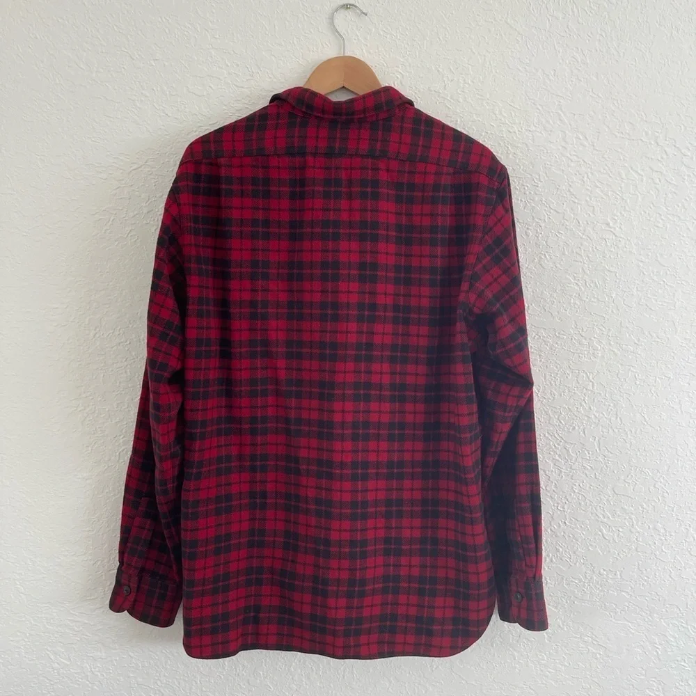 Vintage Polo Ralph Lauren Double Button Strap Collar Flannel Size L